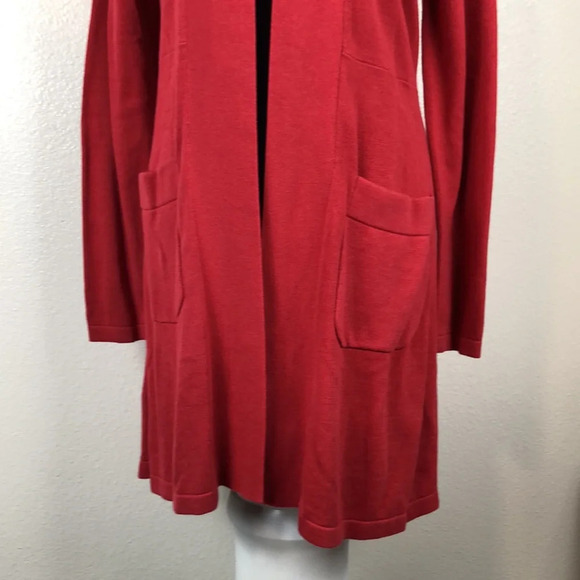 2/$30 NEW Isaac Mizrahi Live! Cardigan Size Small Open Front Hi-Low Hem Sweater - Picture 7 of 16